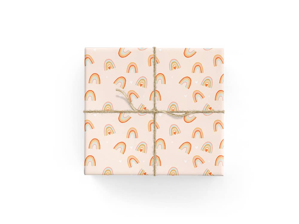 Rainbows & Hearts - Wrapping Paper Sheets