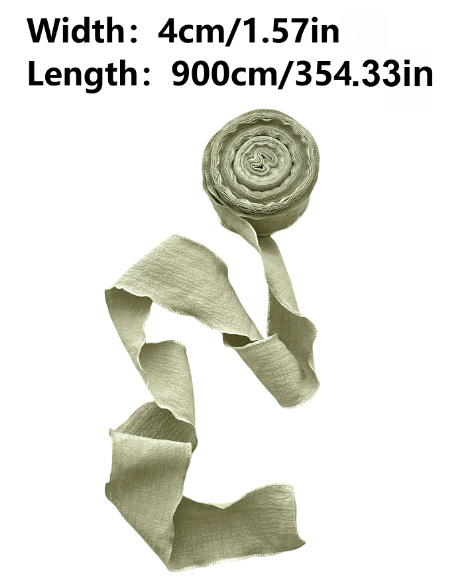 Ruched Satin Pleated Ribbon – 4cm Wide (Sold Individually)