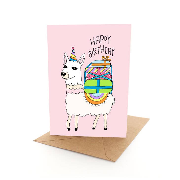 Birthday Llama - Kids Greeting Card
