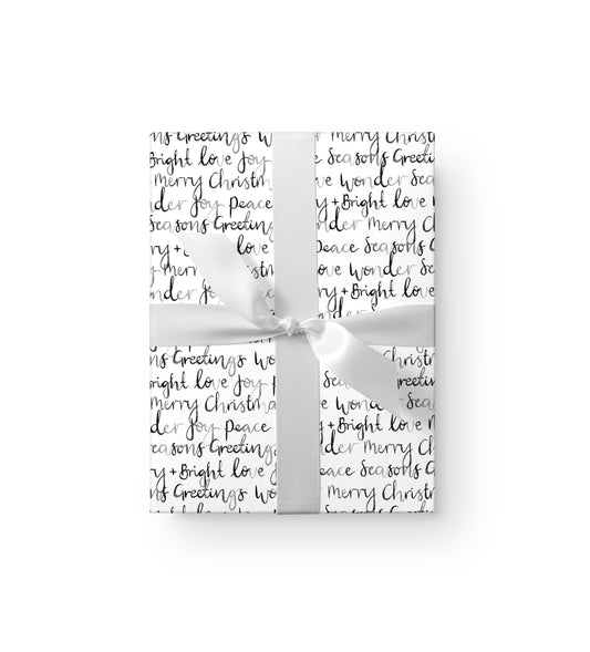 Christmas Script Gift Wrap