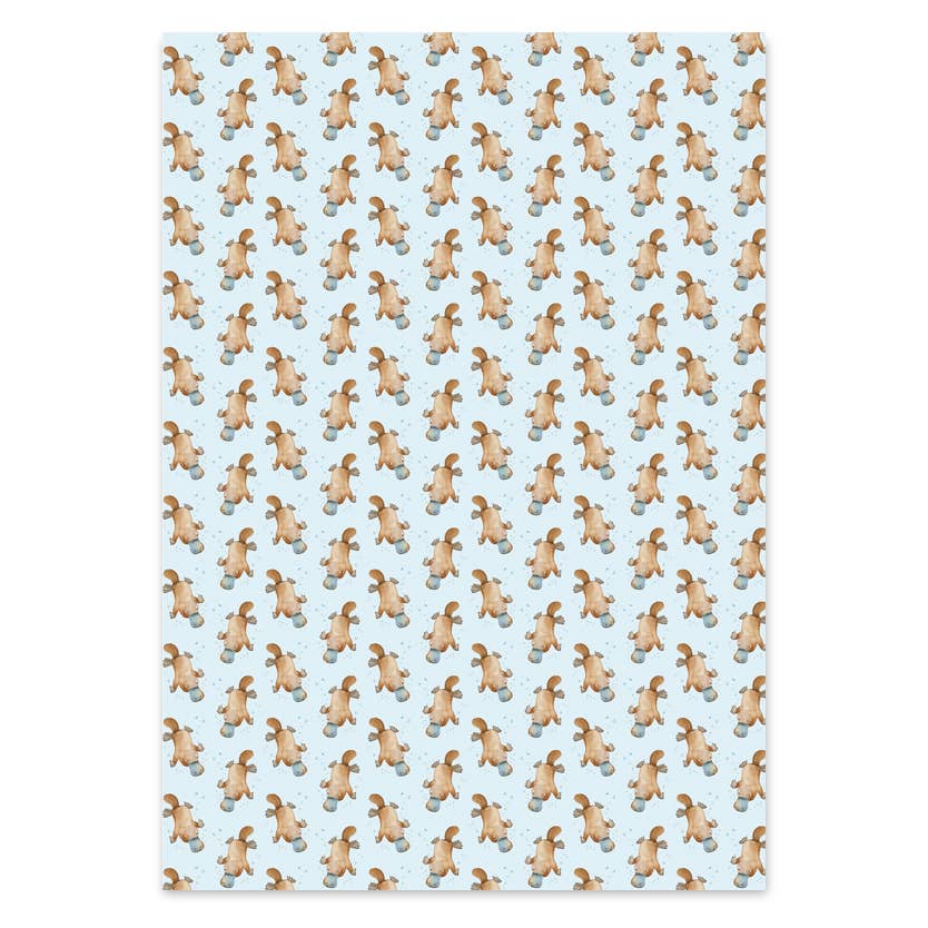 Platypus Dive - Wrapping Paper Sheets
