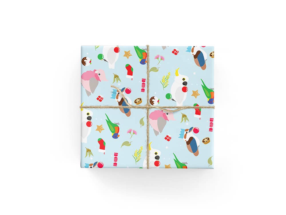 Christmas Birds - Wrapping Paper Sheets