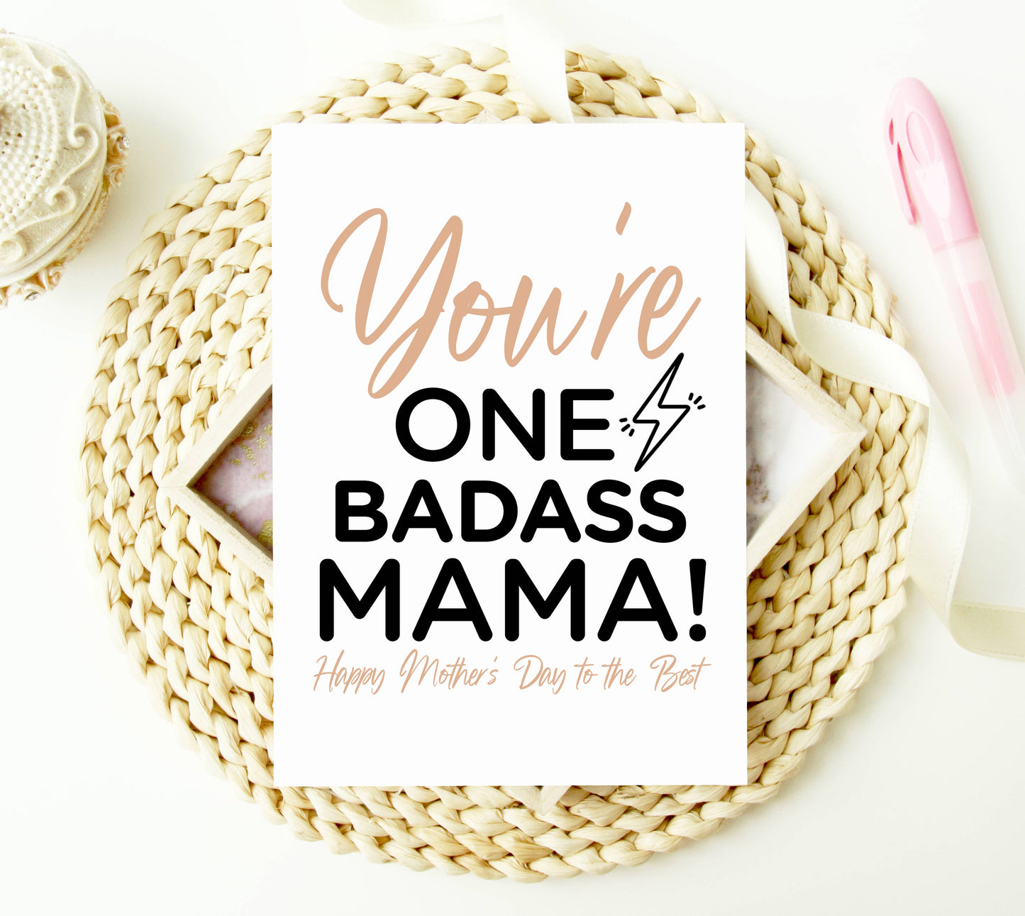 You're One Badass Mama Mothers Day Card