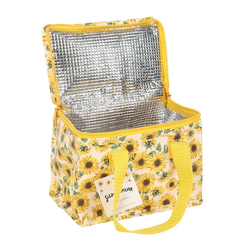 Sunflower Print Plastic Lunch Bag