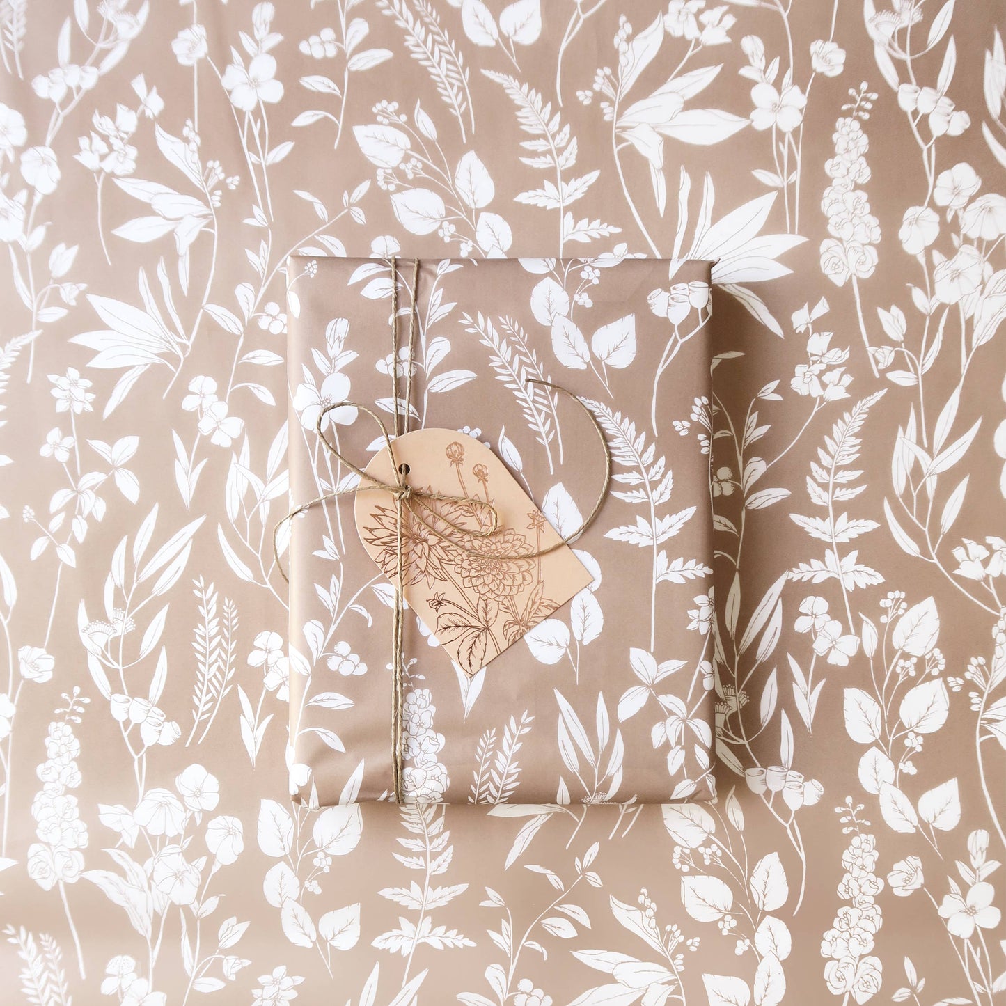 Tissue Paper - Botanical in Mocha