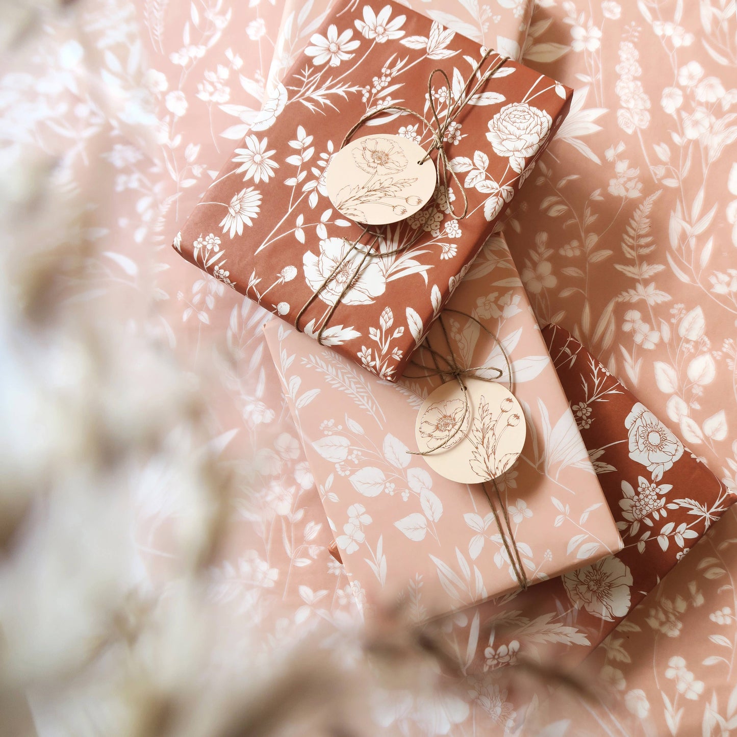 Tissue Paper - Wildflowers in Rust