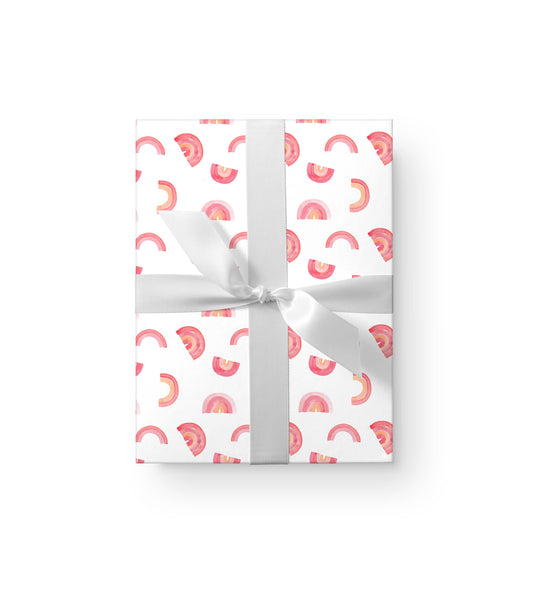 Peach Rainbows Gift Wrap