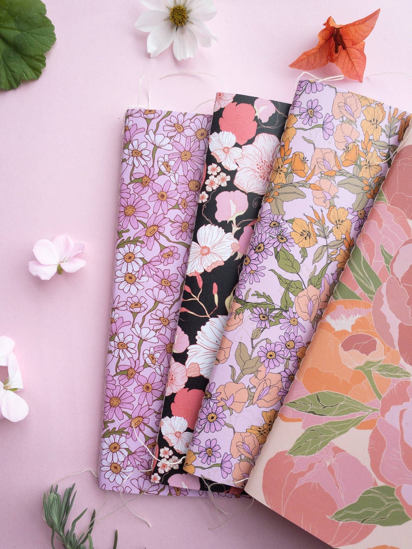 Recycled Paper Notebook Primrose Print