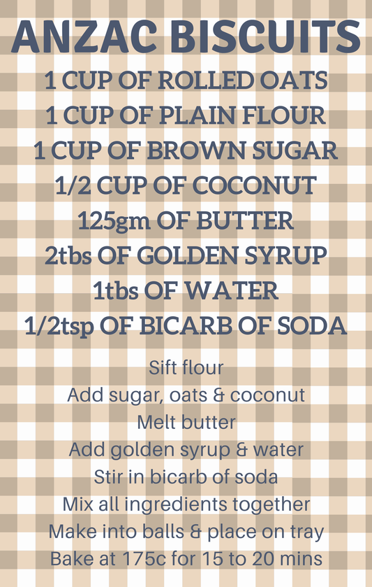 Tea Towel - Anzac Biscuits