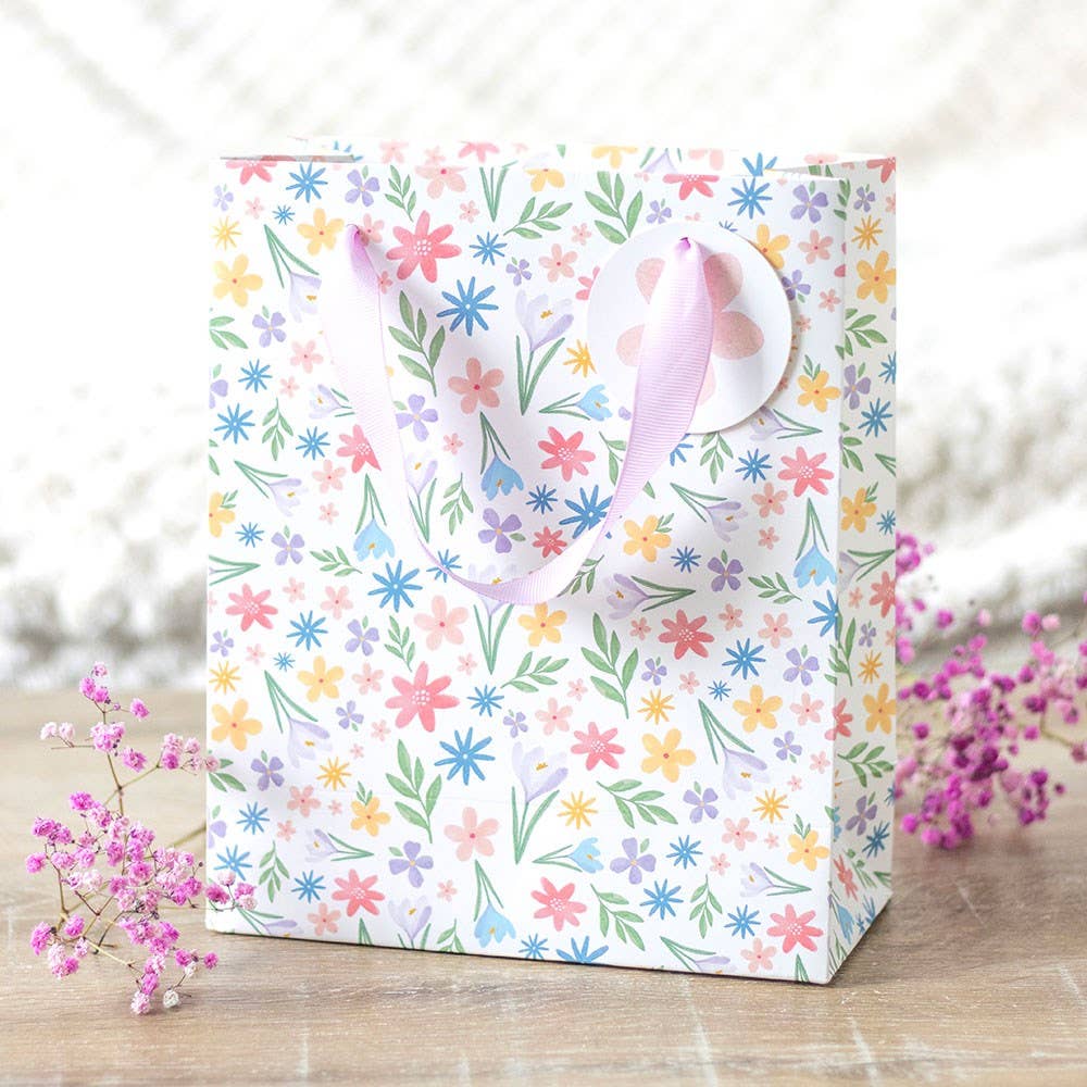 Spring Floral Paper Gift Bag