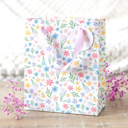 Spring Floral Paper Gift Bag