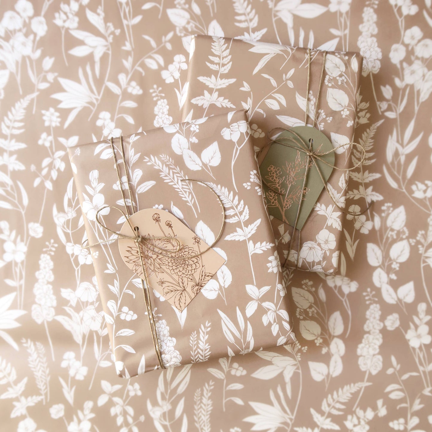 Tissue Paper - Botanical in Mocha