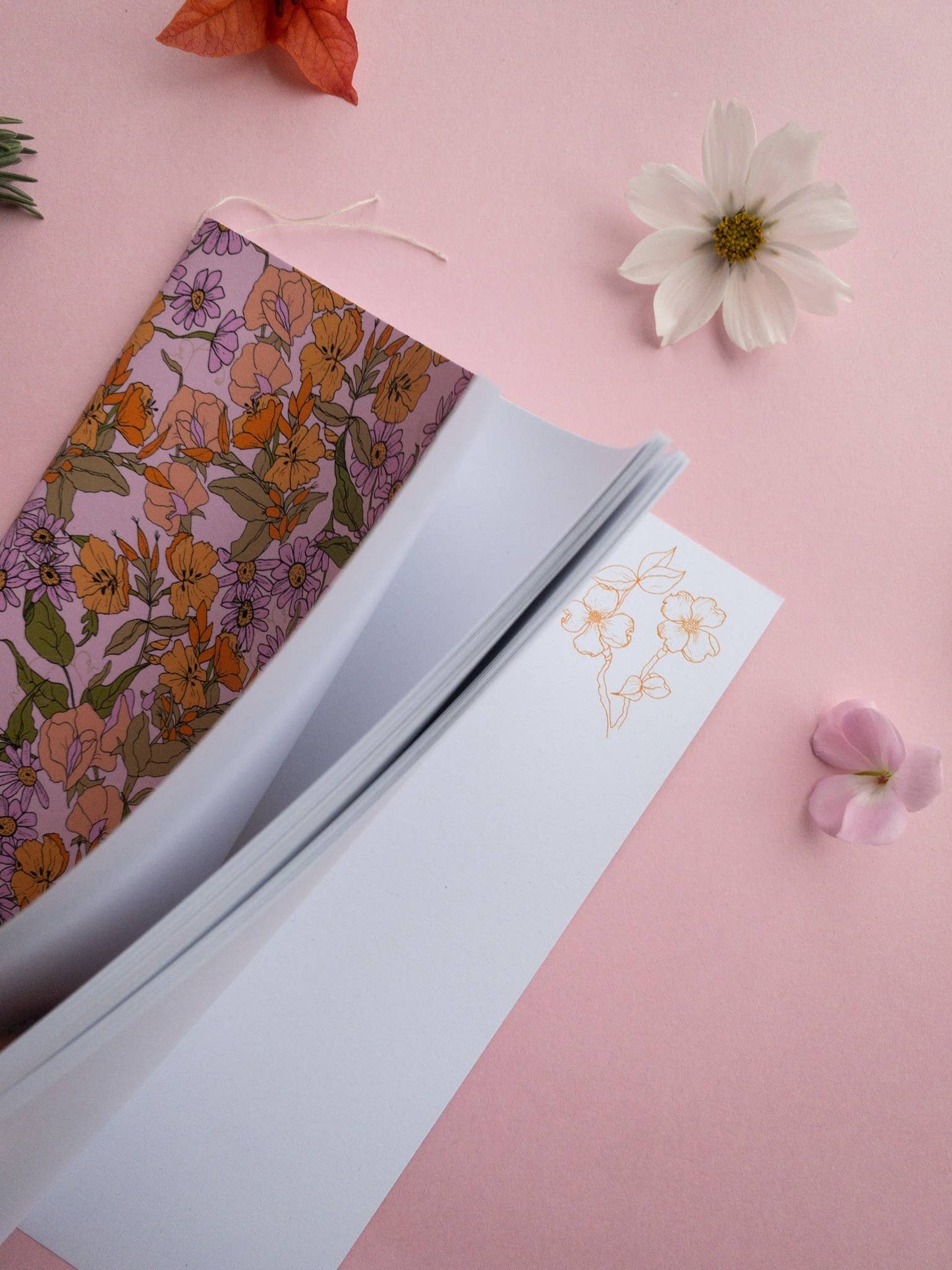 Recycled Paper Notebook Primrose Print