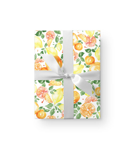 Blossoming Citrus Gift Wrap