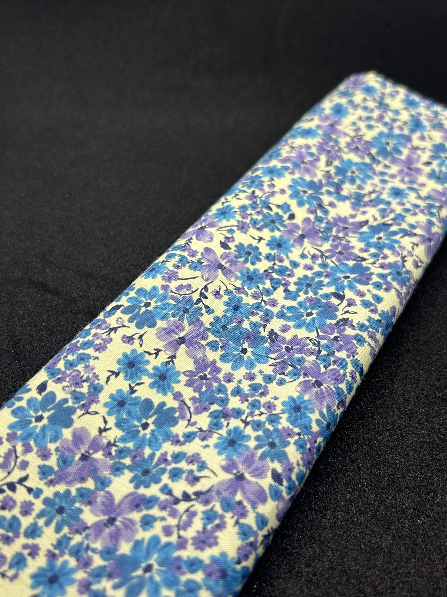 Reusable Gift Wrap - In the Flower Field - Country Garden - Blue and Purple