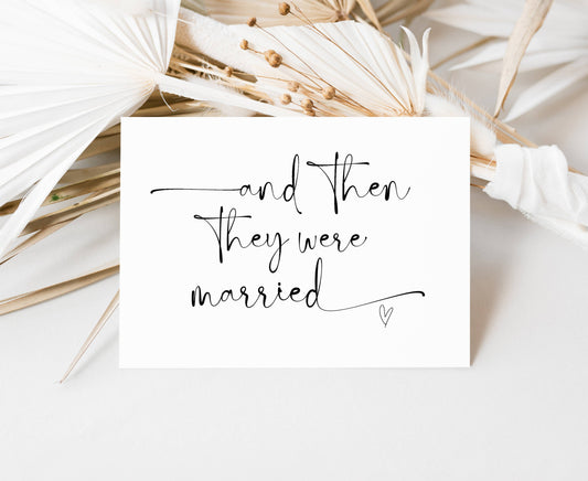 Wedding Congratulations Cards And Then They Were Married Card