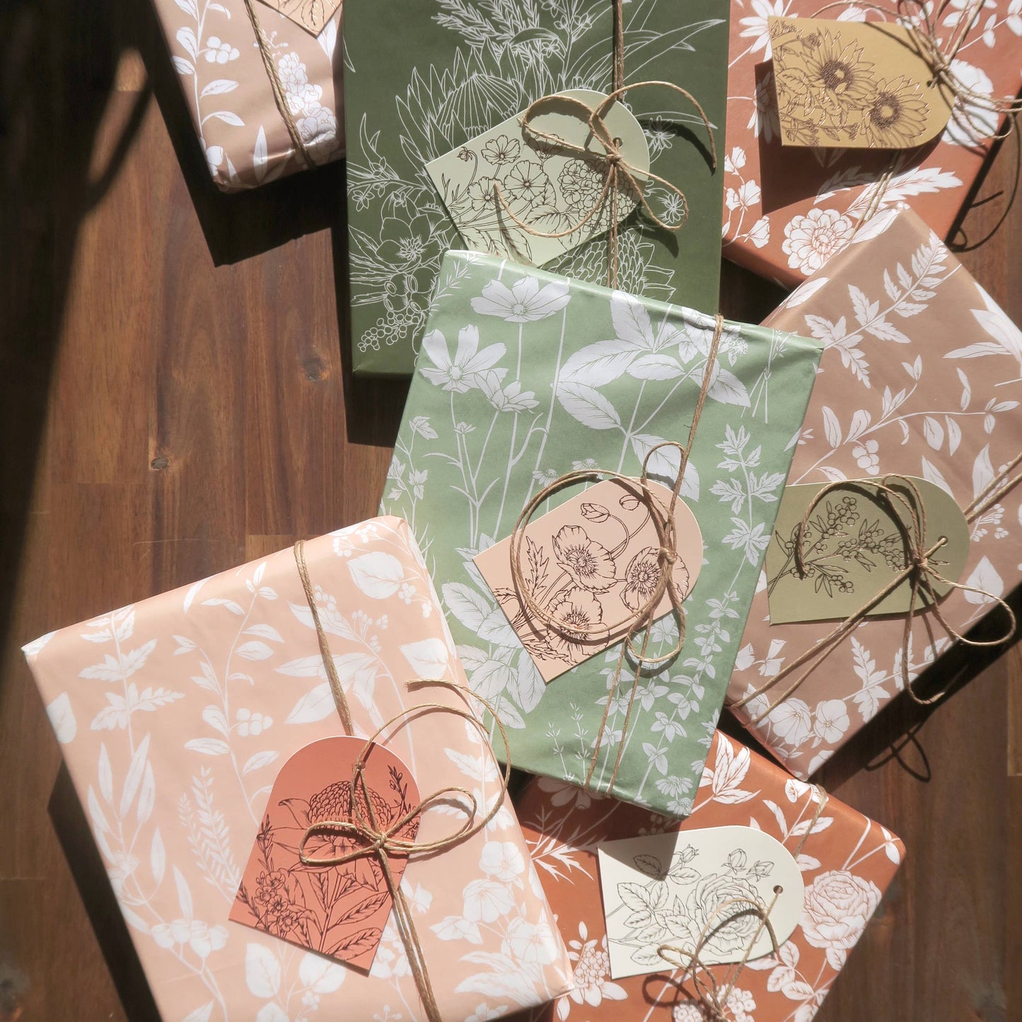 Tissue Paper - Botanical in Mocha