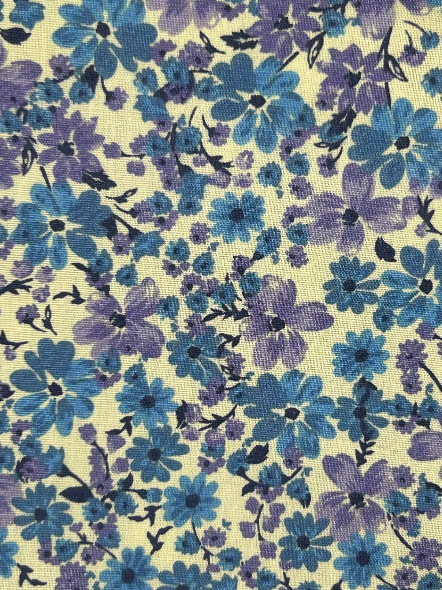 Reusable Gift Wrap - In the Flower Field - Country Garden - Blue and Purple