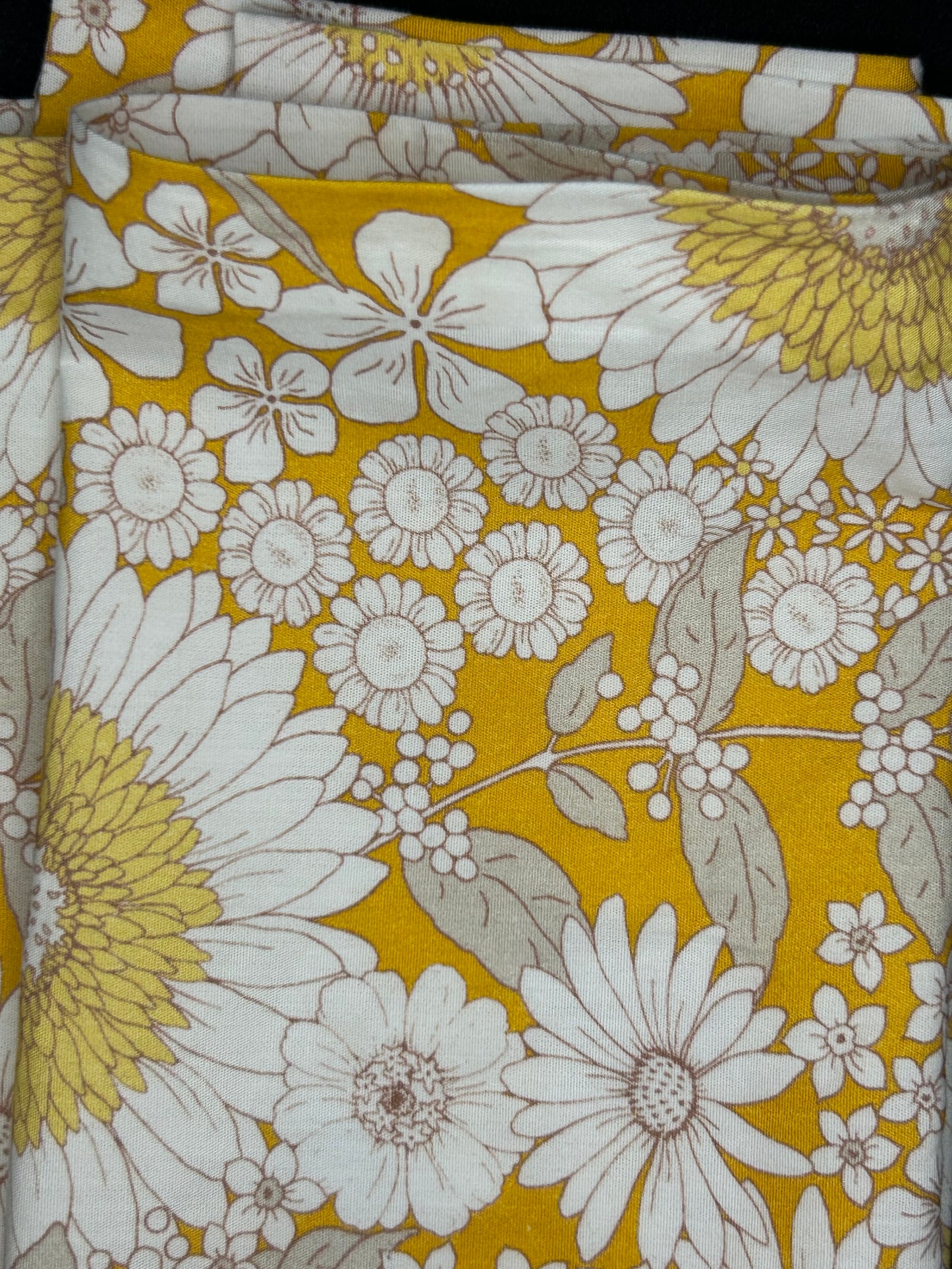 Reusable Gift Wrap - In the Flower Field - Sunflowers - Yellow/Mustard and White