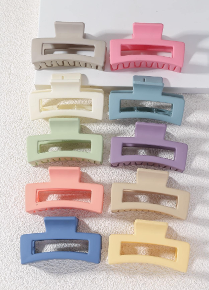 Matte Pastel Hair Claw – Randomly Selected Colour