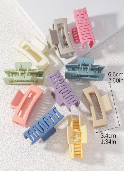 Matte Pastel Hair Claw – Randomly Selected Colour