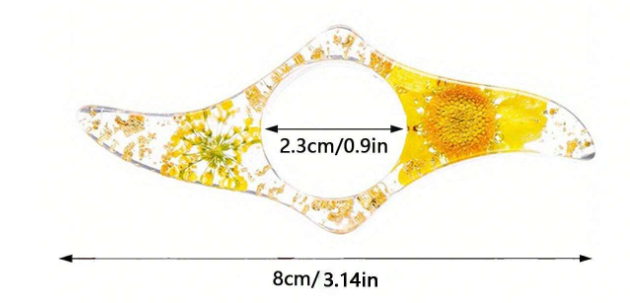 Resin Book Page Holder - Dried Flower Thumb Bookmark