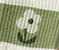 Women's Cute Green Flower Pattern Socks - 1 Pair