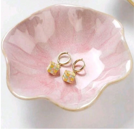 Elegant Ceramic Lotus Leaf or Petal Jewelry Trays