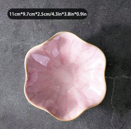 Elegant Ceramic Lotus Leaf or Petal Jewelry Trays