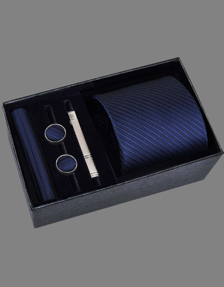 Men’s 5-Piece Classic Striped Necktie Gift Set