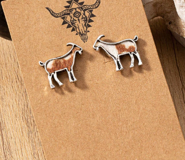 Western Cowgirl Cowhide Stud Earring – Choose Your Style