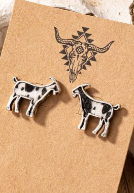Western Cowgirl Cowhide Stud Earring – Choose Your Style
