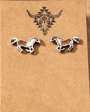 Western Cowgirl Cowhide Stud Earring – Choose Your Style