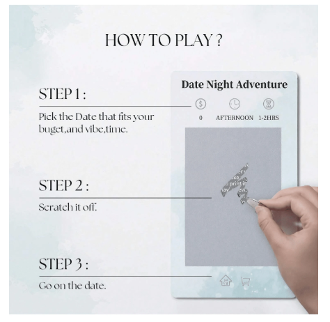 🔥 40 Date Night Adventure – Scratch Off Card Game for Couples 🔥