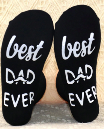 🧦 'BEST DAD EVER' Slip-Resistant Men's Socks – Fun Gift for Father's Day