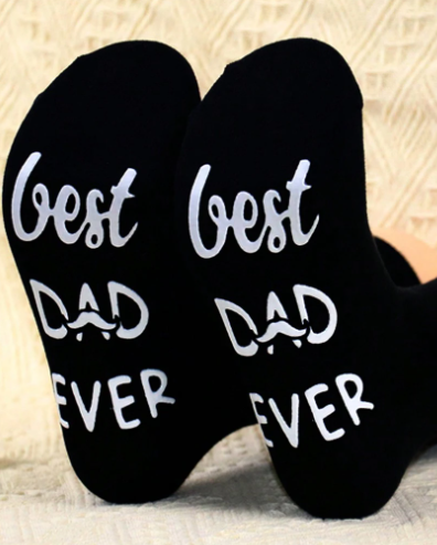 🧦 'BEST DAD EVER' Slip-Resistant Men's Socks – Fun Gift for Father's Day