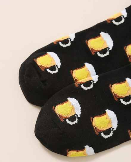 Men’s Beer Print Crew Socks