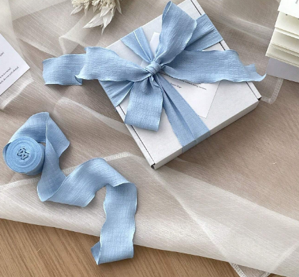 Ruched Satin Pleated Ribbon – 4cm Wide (Sold Individually)