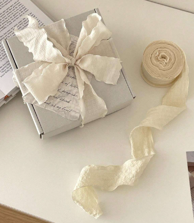 Ruched Satin Pleated Ribbon – 4cm Wide (Sold Individually)