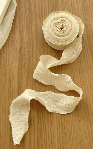 Ruched Satin Pleated Ribbon – 4cm Wide (Sold Individually)