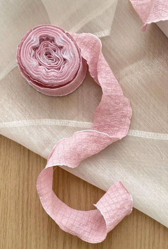 Ruched Satin Pleated Ribbon – 4cm Wide (Sold Individually)