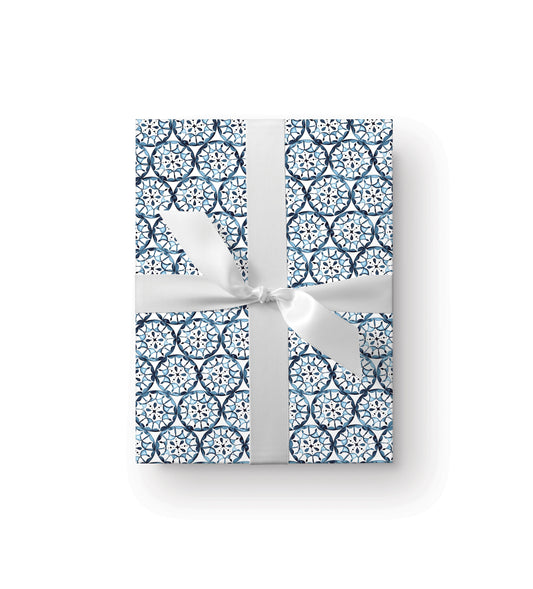 Blue Tiles Gift Wrap