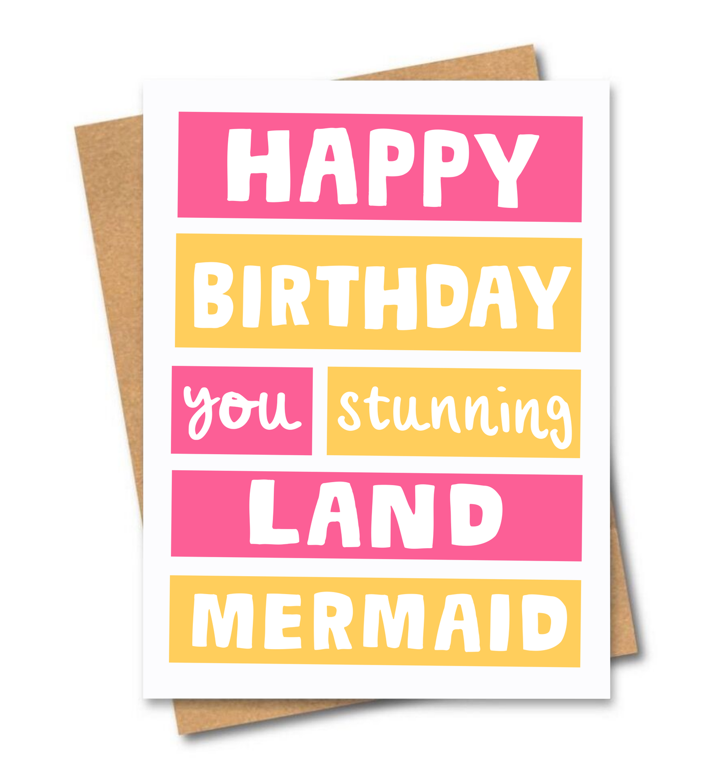 Stunning Land Mermaid Birthday Card