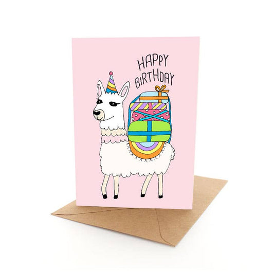 Birthday Llama - Kids Greeting Card