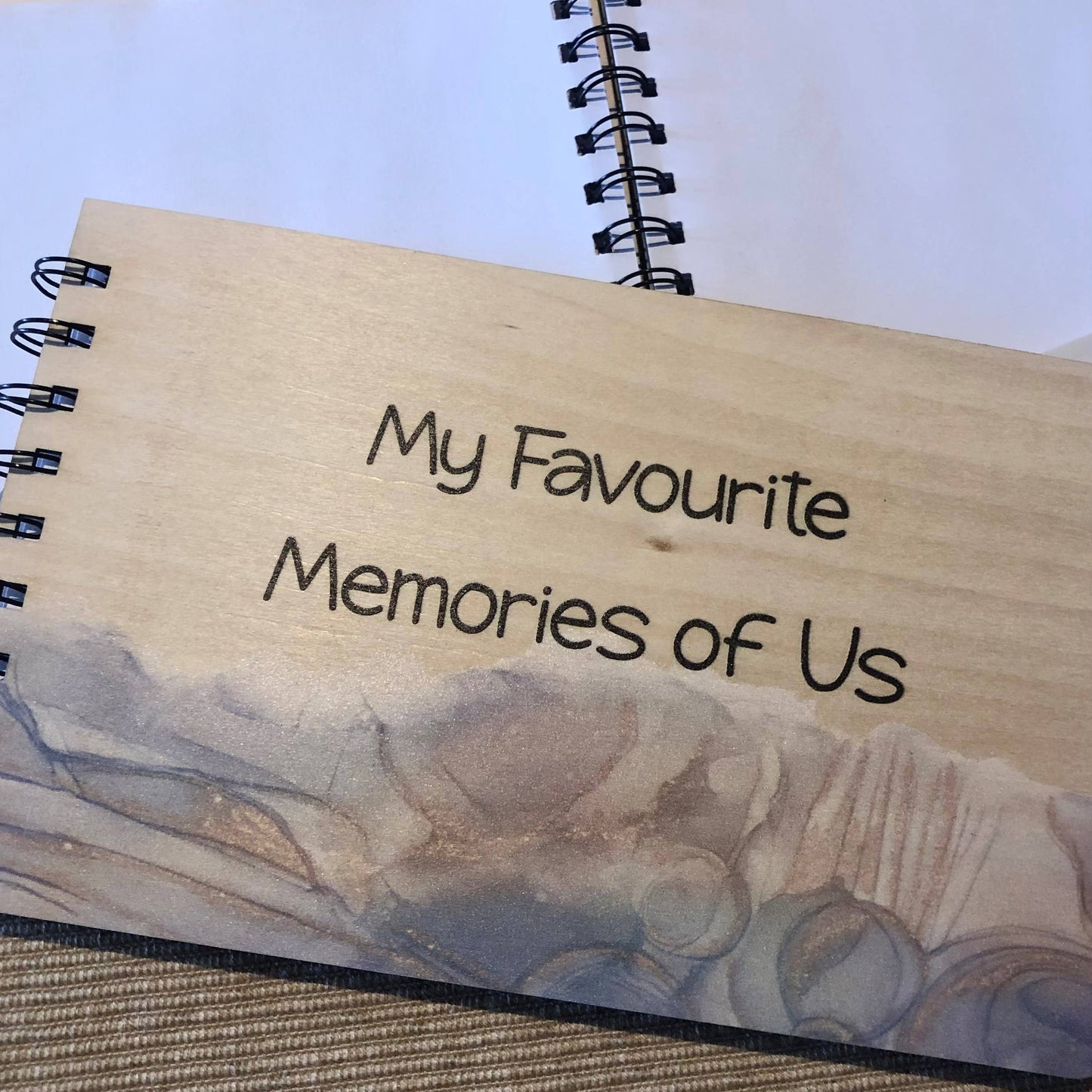 Blank Page Wooden Cover Memory Book