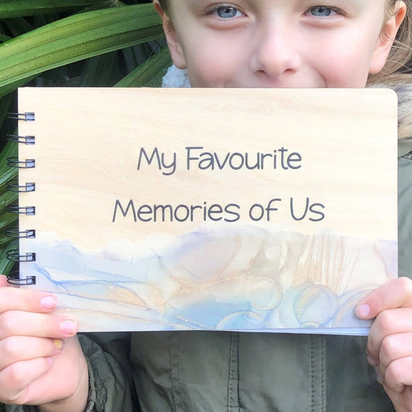 Blank Page Wooden Cover Memory Book