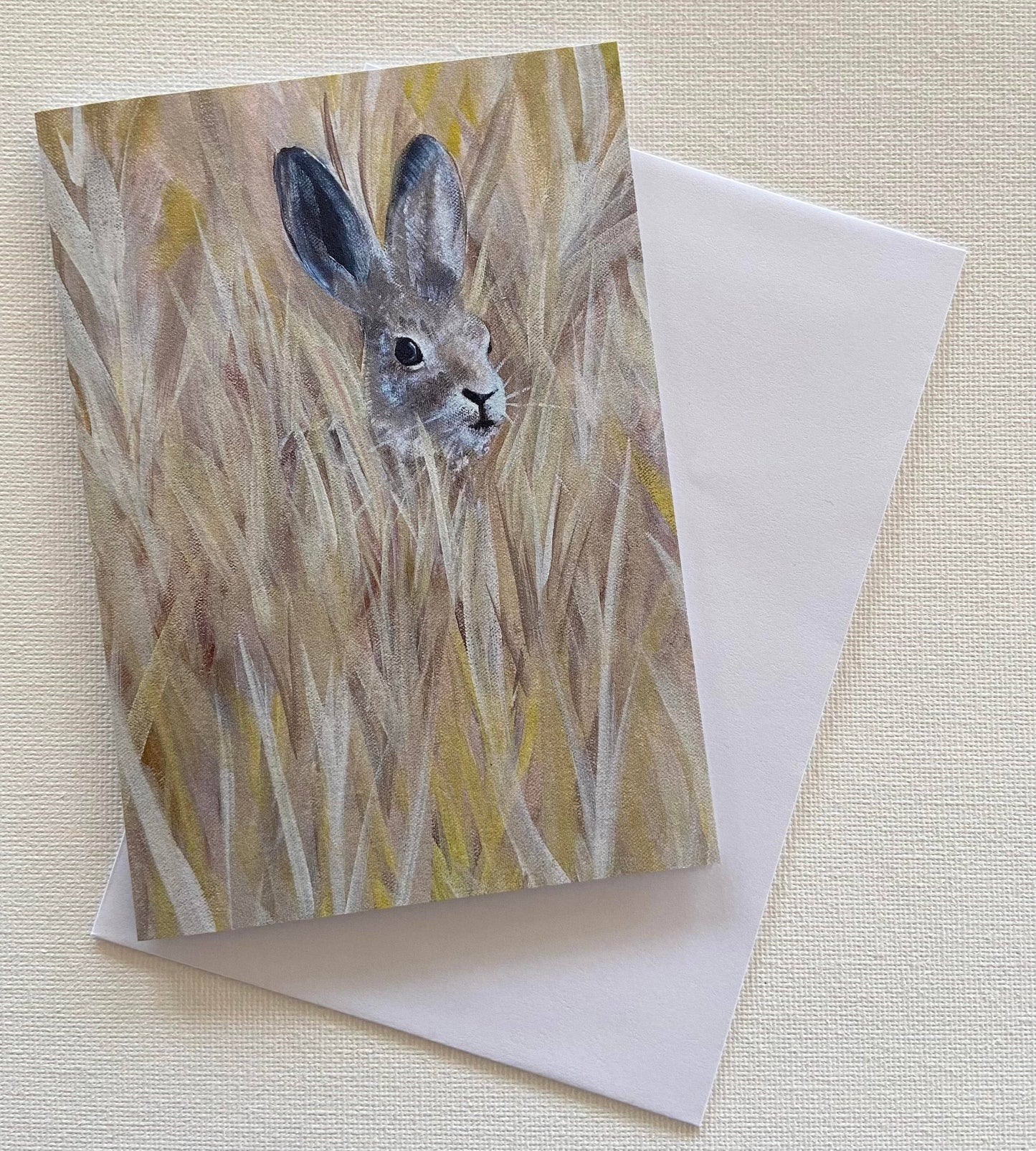 Hare in the Grass Card