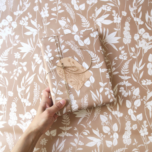 Tissue Paper - Botanical in Mocha