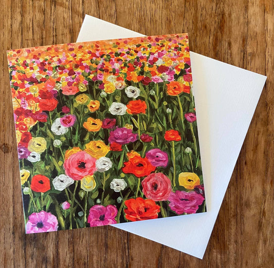 Flower Field Greeting Card